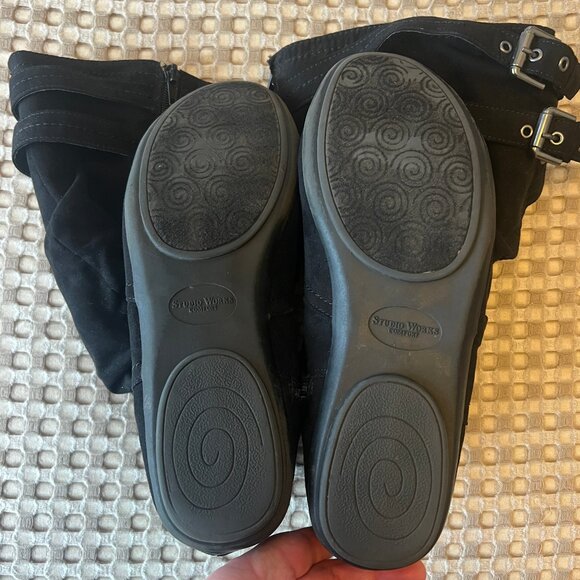 Studio Works Comfort Lila Size 8.5M Black Boots - Picture 4 of 5